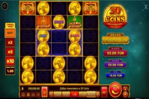 30 coins hold the jackpot 1