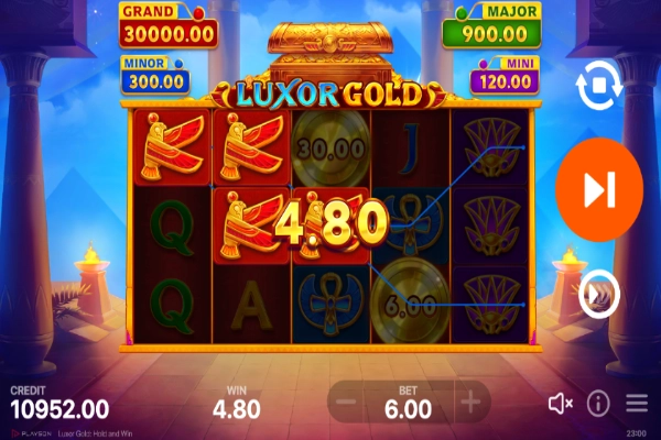 luxor gold hold and win 6