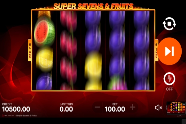 super sevens and fruits 5