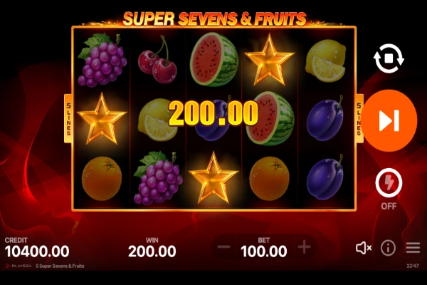 super sevens and fruits 8